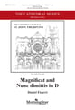 Magnificat and Nunc Dimittis in D SATB choral sheet music cover